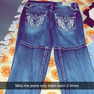Miss me jeans with angel wings on the pockets!